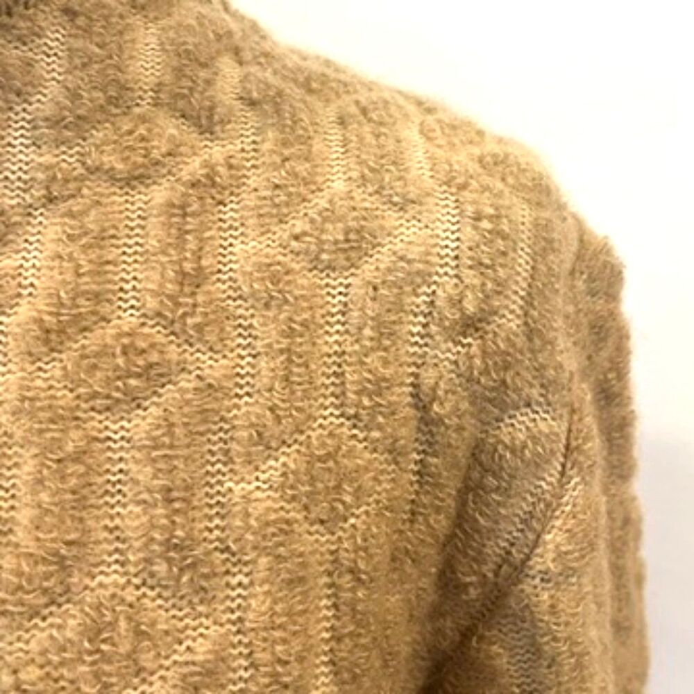 LeRoy Knitwear Vintage Sweater Duster Mohair Beige Pockets Small - Picture 4 of 11